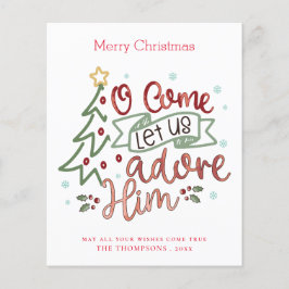 バジェットシンプル文字メリークリスマスカード