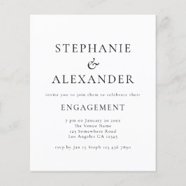 バジェットシンプル文字婚約パーティ