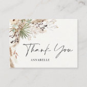 バジェットシンプル植物学ブライダルシャワー感謝していユー エンクロージャーカード (正面)
