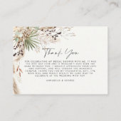 バジェットシンプル植物性ブライダル感謝してい写真あなた エンクロージャーカード (裏面)