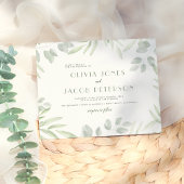 バジェットシンプル水彩葉植物学結婚校