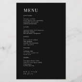 バジェットシンプル白黒のメ結婚ニュー (正面)