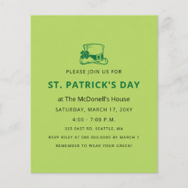 バジェットシンプルSt patricks day招待状