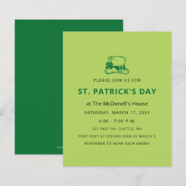 バジェットシンプルSt patricks day招待状
