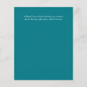 バジェットシーウミガメビーチ結婚式コーラルティール(緑がかった色) (裏面)