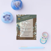 バジェットシーガラスグリーンユーカリ葉ス結婚ズ チラシ (シングル)