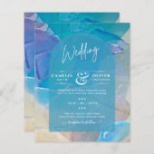 バジェットシーガラスティール(緑がかった色)ブルー海ビーチシー結婚ズ (正面/裏面)