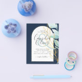 バジェットシーガラス金ゴールドリーフアンパサンド結婚ズ チラシ (シングル)