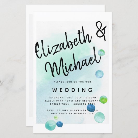 バジェットシーグラスモダン抽象芸術結婚ズ (正面/裏面)