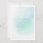 バジェットシーグラスモダン抽象芸術結婚ズ 招待状 (裏面)