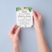 バジェットシーサプライズバースデーパーティトロピカル チラシ (手)