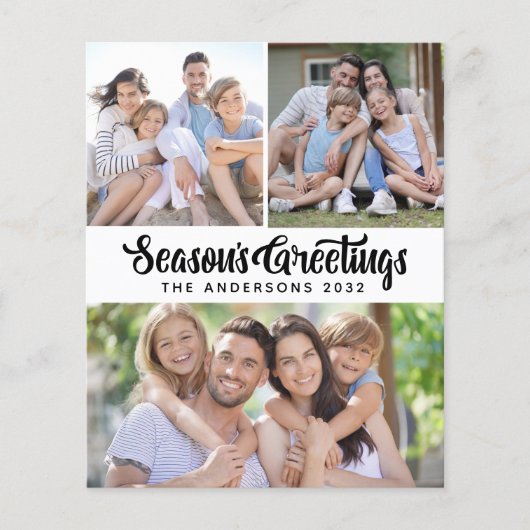 バジェットシーズンの挨拶フォトホリデーカード (正面)