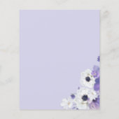 バジェットジオメトリックパープルウェディングレセプション招待状 (裏面)