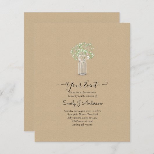 バジェットジプソフィラモダンメミニマルン結婚ズ (正面/裏面)