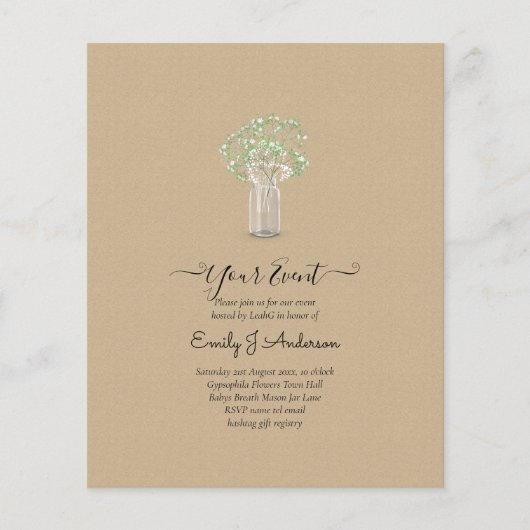 バジェットジプソフィラモダンメミニマルン結婚ズ (正面)