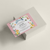 バジェットジャングルサファリアニマル1st誕生日ワイルドワン ノートカード