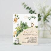 バジェットジャングルパーティーベビーシャワー招待状 (スタンド正面)