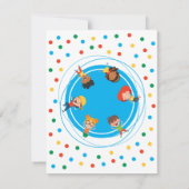 バジェットジャンプバウンス遊トラムポリンパーク誕生日 ノートカード (裏面)