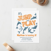 バジェットジャ遊ンプドルフィンパークキッズパーティー誕生日 ノートカード (正面/裏面インサイチュ)