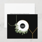 バジェットジョイビジネスロゴハッピーホリデー企業の (正面/裏面)