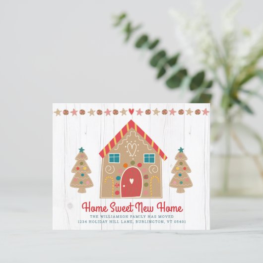 バジェットジンジャーブレッド素朴引っ越しましたウッドカード (スタンド正面)