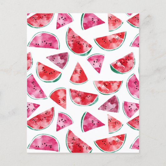 バジェットスイカ赤ちゃんシャワー招待状 (裏面)