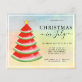 バジェットスイカ7月のクリスマスパーティー招待状 (正面)