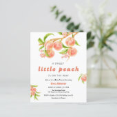 バジェットスイートリトルピーチフルーツベビーシャワー招待状 (スタンド正面)