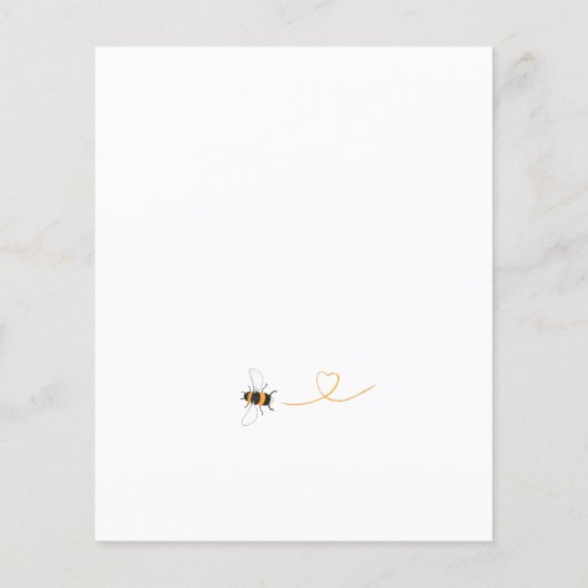 バジェットスウィートエイトビーベイビーシャワー招待状 (裏面)