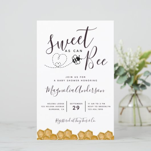 バジェットスウィートエイトビーベイビーシャワー招待状 (スタンド正面)