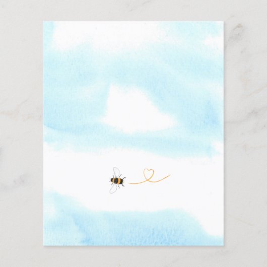 バジェットスウィートエイトビーベイビーシャワー招待状 (裏面)