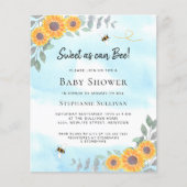 バジェットスウィートエイトビーベイビーシャワー招待状 (正面)