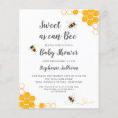 バジェットスウィートエイトビーベイビーシャワー招待状 (正面)
