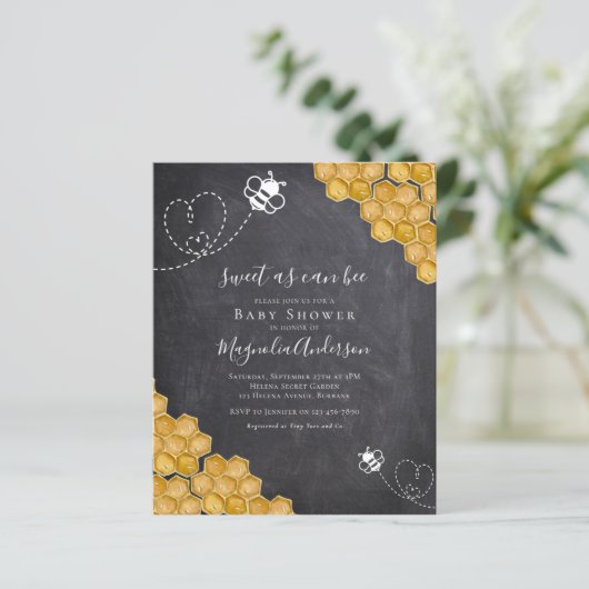 バジェットスウィートエイトビーベイビーシャワー招待状 (スタンド正面)