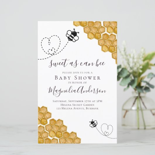 バジェットスウィートエイトビーベイビーシャワー招待状 (スタンド正面)