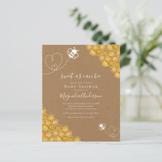 バジェットスウィートエイトビーベイビーシャワー招待状 (スタンド正面)