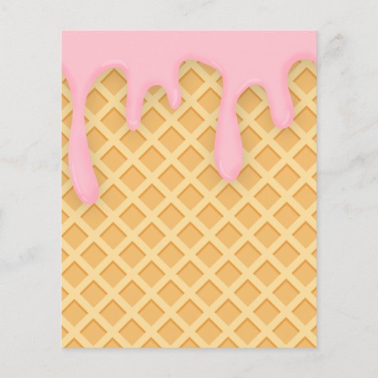 バジェットスウィートトリートアイスクリーム誕生日招待状 (裏面)