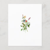 バジェットスウィートワイルドフラワーベビーシャワー招待状 (裏面)