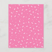 バジェットスウィートワンピンク金ゴールドドーナツ誕生日招待状 (裏面)