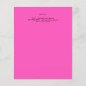 バジェットスウィート15ピンクグリッターフォイルキンセアニェラグラム チラシ (裏面)