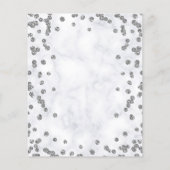 バジェットスウィート16グリッターシルバーフローラ招待状 チラシ (裏面)