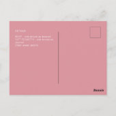 バジェットスウィート16ピンクグリッターホイルガーリーモダンFl ポストカード (裏面)