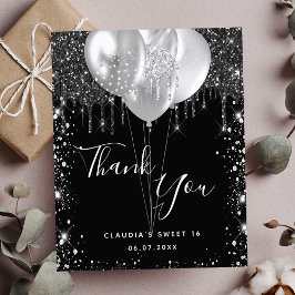 バジェットスウィート16ブラックシルバー感謝していグリッターユー