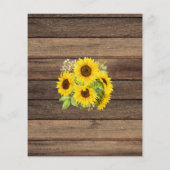 バジェットスウィート16誕生日ひまわり招待状 チラシ (裏面)