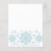 バジェットスウィート16誕生日ブルースノーフレーク招待状 (裏面)