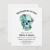 バジェットスカルゴシック結婚式招待状 (正面/裏面)