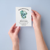 バジェットスカルゴシック結婚式招待状 チラシ (手)