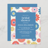 バジェットスカンジボホフォークフラワーブルーブライダルシャワー (正面/裏面)