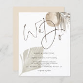 バジェットスクリプトウィドボホパンパ結婚式招待状 (正面/裏面)