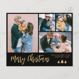 バジェットスクリプトコラージパインクリスマスホリデーフライヤー チラシ